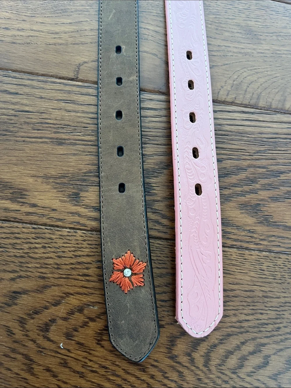 2 Nocona Western-Style Belts with Decorative Buckle size 24